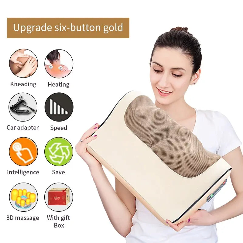 Infrared Heating Pillow for Neck and Shoulder Massage Healux