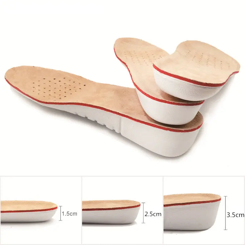 Height Increase Flat Foot arch support EVA Pigskin Insoles